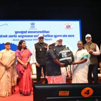 Maharashtra Governor and dignitaries at TB Free Mumbai health camp for women waste pickers